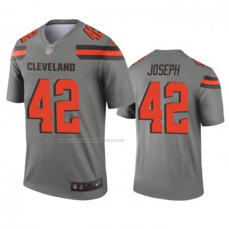 Camiseta NFL Legend Cleveland Browns Karl Joseph Inverted Gris