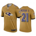 Camiseta NFL Limited Baltimore Ravens Ingram II Big Logo Amarillo