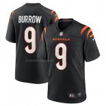 Camiseta NFL Game Cincinnati Bengals Joe Burrow 9 Negro