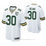 Camiseta NFL Game Green Bay Packers Jamaal Williams Blanco 100th Anniversary