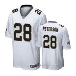 Camiseta NFL Game New Orleans Saints 28 Adrian Peterson Blanco