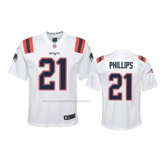 Camiseta NFL Game Nino New England Patriots Adrian Phillips 2020 Blanco