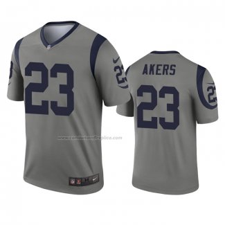 Camiseta NFL Legend Los Angeles Rams Cam Akers Inverted Gris