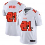 Camiseta NFL Limited Cleveland Browns Ward Logo Dual Overlap Blanco