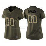 Camiseta NFL Limited Mujer Philadelphia Eagles Personalizada Salute To Service Verde