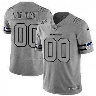 Camiseta NFL Limited Seattle Seahawks Personalizada Team Logo Gridiron Gris