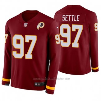 Camiseta NFL Therma Manga Larga Washington Redskins Tim Settle Rojo