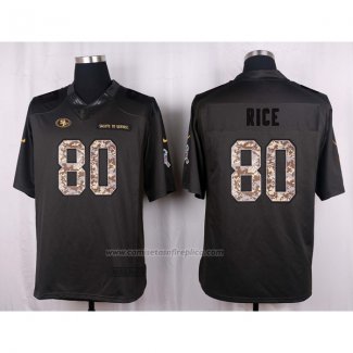 Camiseta NFL Anthracite San Francisco 49ers Rice 2016 Salute To Service