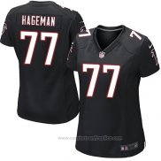 Camiseta NFL Game Mujer Atlanta Falcons Hageman Negro