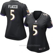 Camiseta NFL Game Mujer Baltimore Ravens Flacco Negro