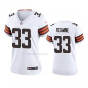 Camiseta NFL Game Mujer Cleveland Browns Sheldrick Redwine 2020 Blanco