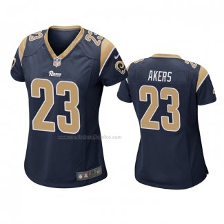 Camiseta NFL Game Mujer Los Angeles Rams Cam Akers Azul