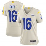 Camiseta NFL Game Mujer Los Angeles Rams Jared Goff Crema