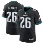 Camiseta NFL Game Philadelphia Eagles Saquon Barkley Alterno Negro