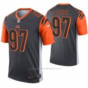 Camiseta NFL Legend Cincinnati Bengals 97 Geno Atkins Inverted Gris