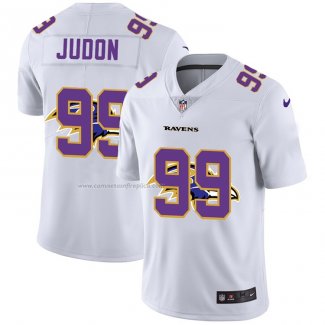 Camiseta NFL Limited Baltimore Ravens Judon Logo Dual Overlap Blanco