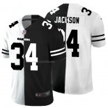 Camiseta NFL Limited Las Vegas Raiders Jackson White Black Split