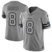 Camiseta NFL Limited Tennessee Titans Mariota Team Logo Gridiron Gris