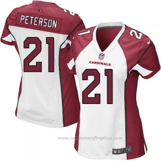 Camiseta NFL Game Mujer Arizona Cardinals Peterson Blanco Rojo