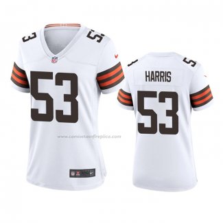 Camiseta NFL Game Mujer Cleveland Browns Nick Harris Blanco