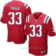 Camiseta NFL Game New England Patriots Faulk Rojo