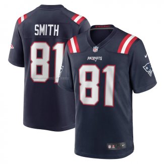 Camiseta NFL Game New England Patriots Jonnu Smith 81 Azul