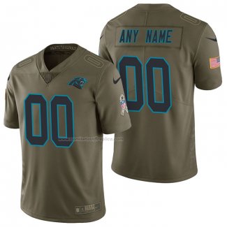 Camiseta NFL Limited Carolina Panthers Personalizada 2017 Salute To Service Verde