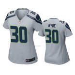 Camiseta NFL Game Mujer Seattle Seahawks Carlos Hyde Gris