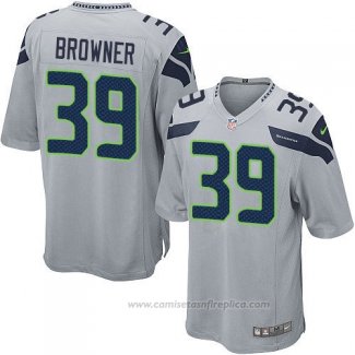 Camiseta NFL Game Nino Seattle Seahawks Browner Gris