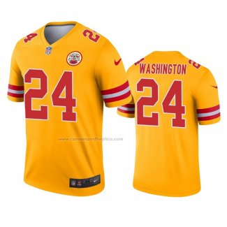 Camiseta NFL Legend Kansas City Chiefs Deandre Washington Inverted Oro