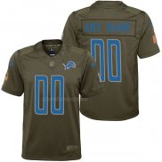 Camiseta NFL Limited Nino Detroit Lions Personalizada Salute To Service Verde