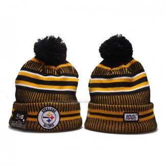 Gorro Beanie Pittsburgh Steelers 100th Amarillo Negro