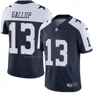 Camiseta NFL Game Dallas Cowboys 13 Michael Gallup Throwback Azul