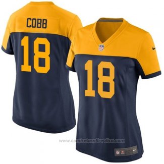 Camiseta NFL Game Mujer Green Bay Packers Cobb Negro Amarillo