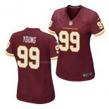 Camiseta NFL Game Mujer Washington Redskins Chase Young Rojo