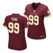 Camiseta NFL Game Mujer Washington Redskins Chase Young Rojo