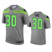 Camiseta NFL Legend Seattle Seahawks Carlos Hyde Inverted Gris