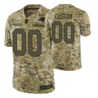 Camiseta NFL Limited Carolina Panthers Personalizada Salute To Service Verde