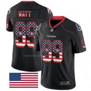 Camiseta NFL Limited Houston Texans Watt Rush USA Flag Negro