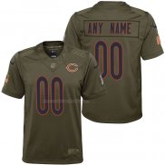 Camiseta NFL Limited Nino Chicago Bears Personalizada Salute To Service Verde