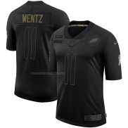 Camiseta NFL Limited Philadelphia Eagles Wentz 2020 Salute To Service Negro