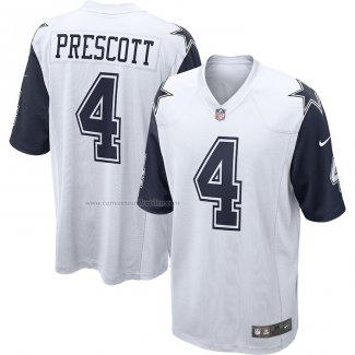 Camiseta NFL Game Dallas Cowboys Dak Prescott Alterno Blanco