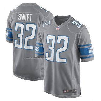 Camiseta NFL Game Detroit Lions D Andre Swift Gris