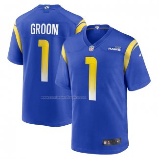 Camiseta NFL Game Los Angeles Rams Number 1 Groom Azul