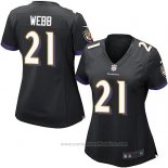 Camiseta NFL Game Mujer Baltimore Ravens Webb Negro