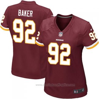 Camiseta NFL Game Mujer Washington Redskins Baker Rojo