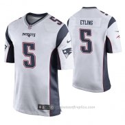 Camiseta NFL Game New England Patriots Danny Etling Blanco