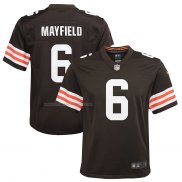 Camiseta NFL Game Nino Cleveland Browns Baker Mayfield Marron3