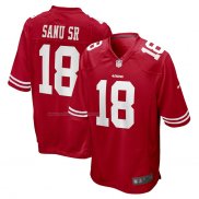 Camiseta NFL Game San Francisco 49ers Mohamed Sanu Sr 18 Rojo