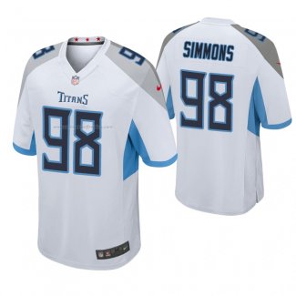 Camiseta NFL Game Tennessee Titans Jeffery Simmons Blanco